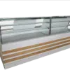 Vitrine pâtisserie panneau aluminium verre droit 10mm réfrigération réfrigérée